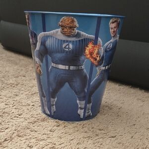 Fantastic Four Popcorn Bucket Tin Metal
